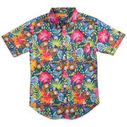 Baseball Performance Short Sleeve Button Down Shirt - Aloha