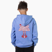 Baseball Hooded Sweatshirt - Baseball's My Favorite (Back Design)