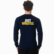 Wrestling Tshirt Long Sleeve - Just Wrestle (Back Design)