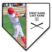 Baseball Home Plate Plaque - Player Photo Stitch