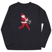 Baseball Long Sleeve Performance Tee - Home Run Santa