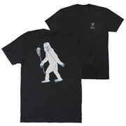 Guys Lacrosse Short Sleeve T-Shirt - Yeti (Walking) (Back Design)