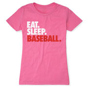 Baseball Women's Everyday Tee - Eat. Sleep. Baseball.