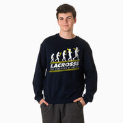 Guys Lacrosse Crewneck Sweatshirt - Evolution of Lacrosse