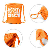 Hockey Drawstring Backpack - Hockey Is My Favorite Season