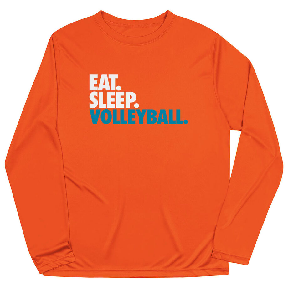 Volleyball Long Sleeve Performance Tee - Eat. Sleep. Volleyball.