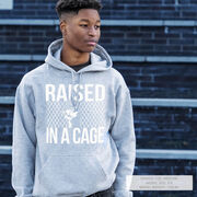 Baseball Hooded Sweatshirt - Raised In a Cage