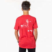 Soccer Short Sleeve T-Shirt - Santa Player (Back Design)