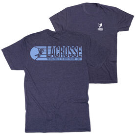 Guys Lacrosse Short Sleeve T-Shirt - Lacrosse 100% Of The Shots (Back Design)
