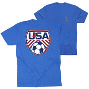 Soccer Short Sleeve T-Shirt - Soccer USA (Back Design)