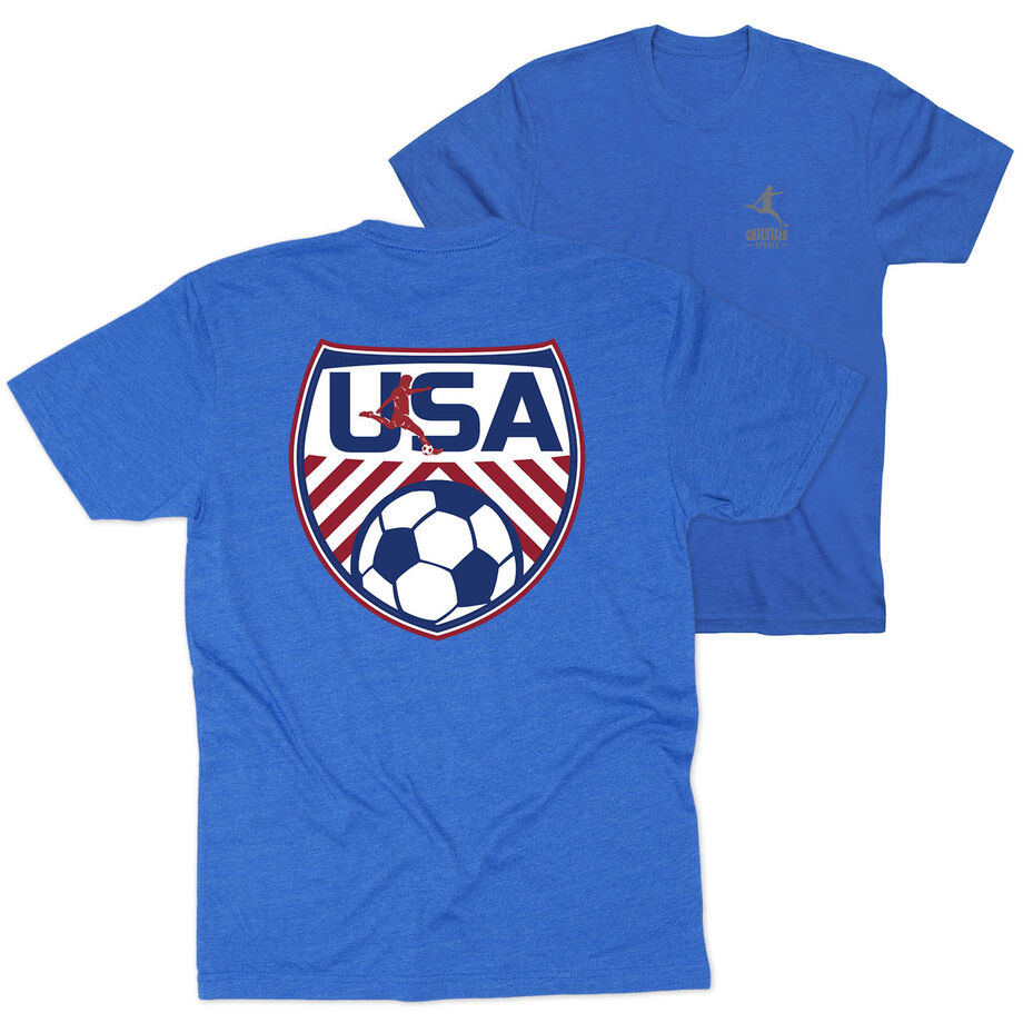 Soccer Short Sleeve T-Shirt - Soccer USA (Back Design)