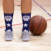 Basketball Woven Mid-Calf Socks - Stars and Stripes