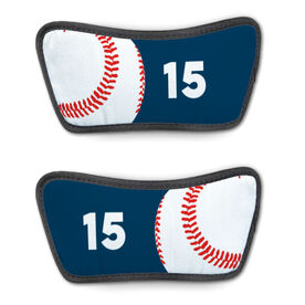 Baseball Repwell&reg; Sandal Straps - Ball and Number Reflected