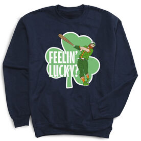 Baseball Crewneck Sweatshirt - Feelin' Lucky Baseball