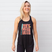 Softball Flowy Racerback Tank Top - Hey Batter Batter