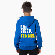 Tennis Hooded Sweatshirt - Eat. Sleep. Tennis. (Back Design)