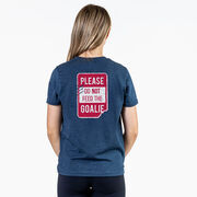 Hockey Short Sleeve T-Shirt - Don't Feed The Goalie (Back Design)