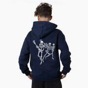 Guys Lacrosse Hooded Sweatshirt - Skeleton Offense (Back Design)
