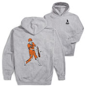 Baseball Hooded Sweatshirt - Home Run Zombie (Back Design)