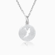 Livia Collection Sterling Silver Matte Lacrosse Girl Necklace