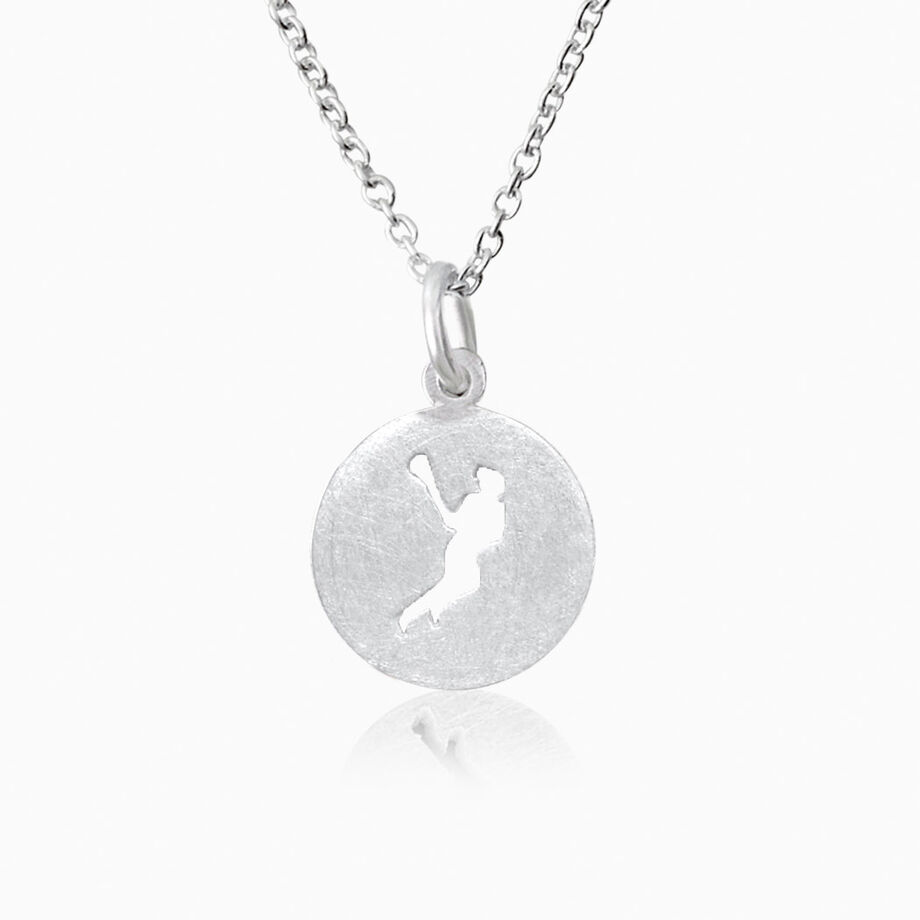 Livia Collection Sterling Silver Matte Lacrosse Girl Necklace