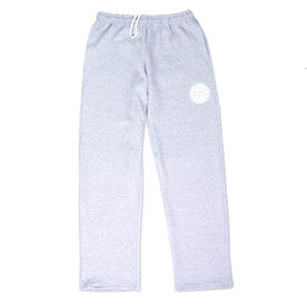 Volleyball Fleece Sweatpants - Volleyball Icon [Youth X-Large/Gray] - SS