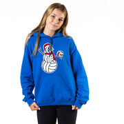 Volleyball Hooded Sweatshirt - Serving Holiday Cheer