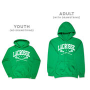 Guys Lacrosse Hooded Sweatshirt - Crossed Sticks