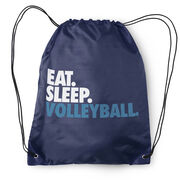 Volleyball Drawstring Backpack Eat. Sleep. Volleyball.