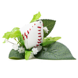 Baseball Rose Boutonniere