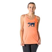 Girls Lacrosse Women's Everyday Tank Top - LuLa The Lax Dog Blue