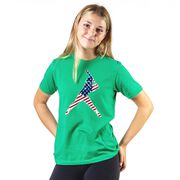 Softball T-Shirt Short Sleeve - Softball Stars and Stripes Player