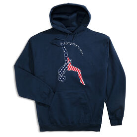 Gymnastics Hooded Sweatshirt - Stars and Stripes Gymnast
