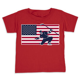 Hockey Toddler Short Sleeve Shirt - Patriotic Hockey