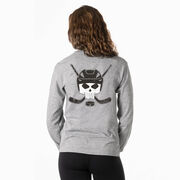 Hockey Tshirt Long Sleeve - Hockey Helmet Skull (Back Design)