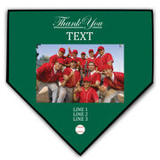 Baseball Home Plate Plaque - Thank You With Photo