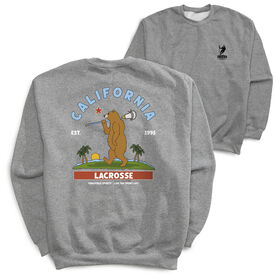 Guys Lacrosse Crewneck Sweatshirt - California Lacrosse (Back Design)