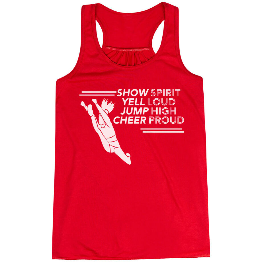 Cheerleading Flowy Racerback Tank Top - Cheer Proud