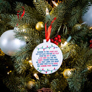 Volleyball Round Ceramic Ornament - Jingle All the Way