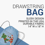 Guys Lacrosse Drawstring Backpack - Checking It Twice Lacrosse