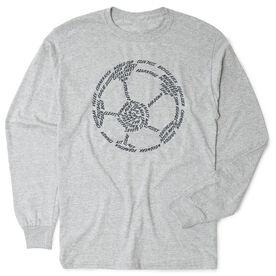 Soccer Tshirt Long Sleeve - Soccer Words
