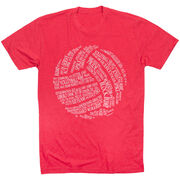 Volleyball T-Shirt Short Sleeve Volleyball Words