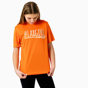 Girls Lacrosse Short Sleeve Performance Tee - #LAXGIRL