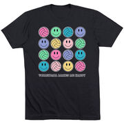 Volleyball Short Sleeve T-Shirt - Volleyball Makes Me Happy