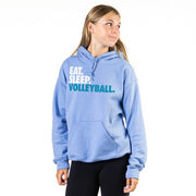 Volleyball Hooded Sweatshirt - Eat. Sleep. Volleyball.