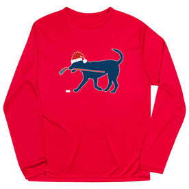 Hockey Long Sleeve Performance Tee - Christmas Dog