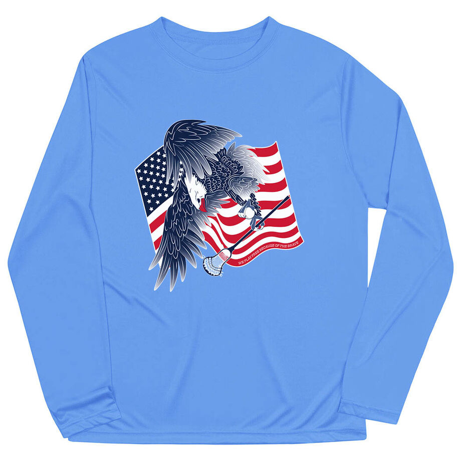 Guys Lacrosse Long Sleeve Performance Tee - Lacrosse Eagle