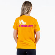 Gymnastics Short Sleeve T-Shirt - Eat. Sleep. Gymnastics. (Back Design)