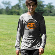 Hockey Long Sleeve Performance Tee - Helmet Pumpkin