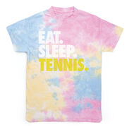 Tennis Short Sleeve T-Shirt - Eat. Sleep. Tennis Tie Dye [Sherbert/Youth Small] - SS